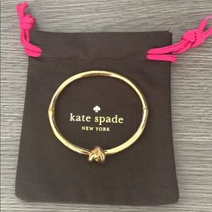 Kate Spade Sailor’s Knot Hinge Bangle in gold